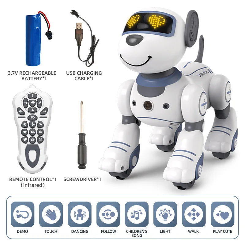 Remote Control Robots Toys for Kids Children Girls Boys RC Dog Electric Dancing Smart Sensing Machine Robotic Animals Puzzle Pet